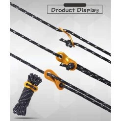 OYLDA Cordon Réfléchissant 5 Mm Cordon De Guidage De Tente Avec Réglage En Aluminium, Pour Store De Camping Et De Randonnée, Rouge, 6 Pièces -Pergola Soldes 68137835 4