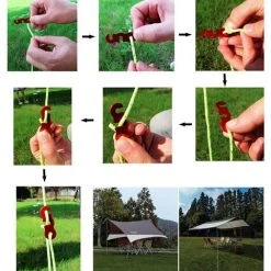 OYLDA 10 Pièces De Réglage De Tente En Alliage D'aluminium Pour Le Camping En Plein Air (bleu) 4,3 X 1,2 Cm -Pergola Soldes 68137838 5