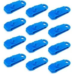 OYLDA Tente Extérieure Shark Clip Lock Awning Clip Car Dust Cover Clip - Bleu - 12 Pièces