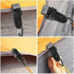 OYLDA Clips Pour Bâche De Type D Clips Pour Auvent Clips Pour Tente De Camping Extérieur - Noir - 6 Pièces -Pergola Soldes 68138770 4