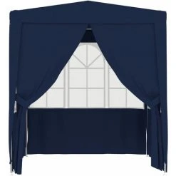 LangRay Maison & Jardin Tente De Réception Avec Parois Latérales 2,5x2,5 M Bleu 90 G/m² -Pergola Soldes 68149157 2