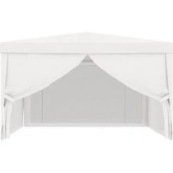 LangRay Maison & Jardin Tente De Réception Avec 4 Parois Latérales En Maille 4x4m Blanc -Pergola Soldes 68149164 3