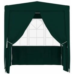 LangRay Maison & Jardin Tente De Réception Avec Parois Latérales 2,5x2,5 M Vert 90 G/m² -Pergola Soldes 68149593 2