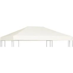 LangRay Maison & Jardin Toile Supérieure De Belvédère 310 G / M² 4 X 3 M Blanc Crème