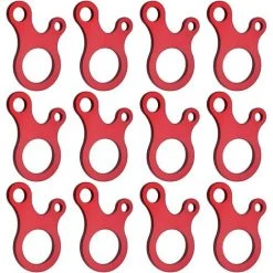 PERLE RARE 12 Pièces Tendeur De Corde Tendeur De Tente Rouge Corde Tendeur Anti-dérapant Corde À Vent Boucle Tendeur En Alliage D'Aluminium Léger Pour Camping Auvent Randonnée Escalade Tente Accessoire