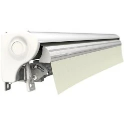 SUNNY INCH ® Store Banne Manuel Demi Coffre Pour Terrasse - Écru - Longueur 2.5 M Et Largeur 2 M - Écru -Pergola Soldes 7025059 4