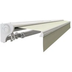 SUNNY INCH ® Store Banne Manuel Demi Coffre Pour Terrasse - Écru - Longueur 2.5 M Et Largeur 2 M - Écru -Pergola Soldes 7025059 5