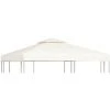 Toile De Toit De Belvédère Recouvrement Auvent 310 G/m² Blanc Crème 3x3 M VidaXL -Pergola Soldes 734520 1