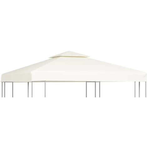 Toile De Toit De Belvédère Recouvrement Auvent 310 G/m² Blanc Crème 3x3 M VidaXL 3 Toile De Toit De Belvédère Recouvrement Auvent 310 G/m² Blanc Crème 3x3 M VidaXL