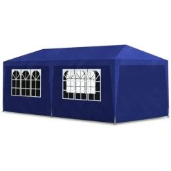 VidaXL Tente De Réception 3 X 6 M Bleu - Bleu -Pergola Soldes 735114 2