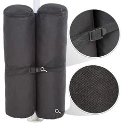 TECTAKE 4 Sacs De Lestage Pour Barnum Tonnelle De Jardin Ou Tente De Répcetion En Polyester Noir - Noir -Pergola Soldes 7513969 4