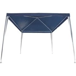 TECTAKE Tonnelle De Jardin Autoportante 3 M X 3 M Structure En Métal Bleu - Bleu -Pergola Soldes 7514097 3