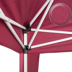 TECTAKE Tonnelle De Jardin Pliante Autoportante 3 M X 3 M Rouge + Sac De Transport - Rouge -Pergola Soldes 7514101 4