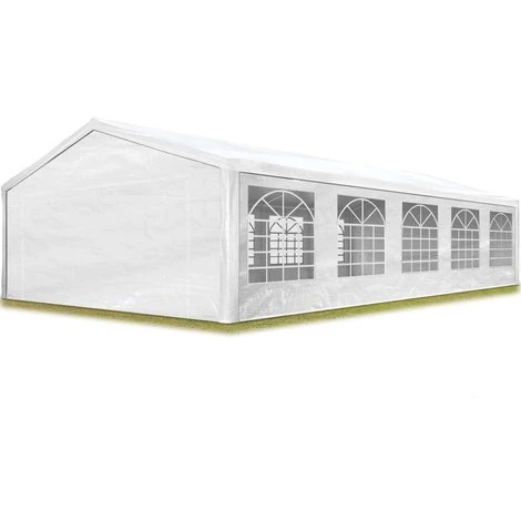 INTENT24.FR Tente De Réception 5x10 M Pavillon Blanc Bâche PE épaisse D'env.180g/m² Imperméable Tente De Jardin - Blanc 3 INTENT24.FR Tente De Réception 5x10 M Pavillon Blanc Bâche PE épaisse D'env.180g/m² Imperméable Tente De Jardin - Blanc