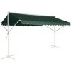 Outsunny Store Double Pente Manuel Rétractable Inclinaison Réglable Métal Polyester Imperméabilisé 3,95L X 2,98l X 2,55H M Vert Foncé - Vert -Pergola Soldes 7598292 1