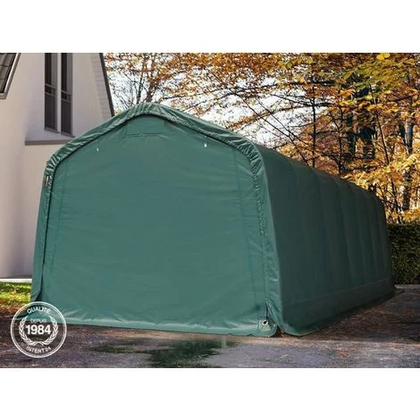 INTENT24.FR Tente-garage Carport 3,3x8,4 M D'élevage Abri Agricole Tente De Stockage Bâche Env. 550g/m² Armature Solide Vert Fonce - Vert 4 INTENT24.FR Tente-garage Carport 3,3x8,4 M D'élevage Abri Agricole Tente De Stockage Bâche Env. 550g/m² Armature Solide Vert Fonce - Vert – Image 2