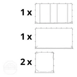 INTENT24.FR INTENT24 3x6 M Tente Pliante - Acier, PES Env. 350g/m², Côtés Sans Fenêtre, Blanc - Blanc -Pergola Soldes 7660816 2