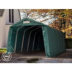 INTENT24.FR Tente-garage Carport 3,3 X 6 M D'élevage Abri Agricole Tente De Stockage Bâche Env. 550g/m² Armature Solide Vert Fonce - Vert -Pergola Soldes 7660826 3