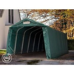 INTENT24.FR Tente-garage Carport 3,3 X 7,2 M D'élevage Abri Agricole Tente De Stockage Bâche Env. 550g/m² Armature Solide Vert Fonce - Vert -Pergola Soldes 7660828 3