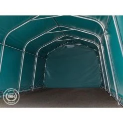 INTENT24.FR Tente-garage Carport 3,3 X 7,2 M D'élevage Abri Agricole Tente De Stockage Bâche Env. 550g/m² Armature Solide Vert Fonce - Vert -Pergola Soldes 7660828 4