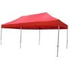INTEROUGE Barnum Pliant Tonnelle 3x6m Alu 40 Polyester 300g/m² Pelliculé PVC + Sac De Transport Rouge -Pergola Soldes 7851315 1