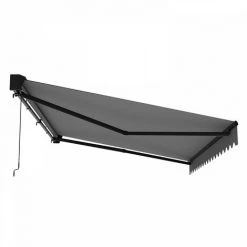 OVIALA Store Banne 2,50 X 2 M Avec Coffre Semi-intégral Gris - Gris -Pergola Soldes 7968648 4