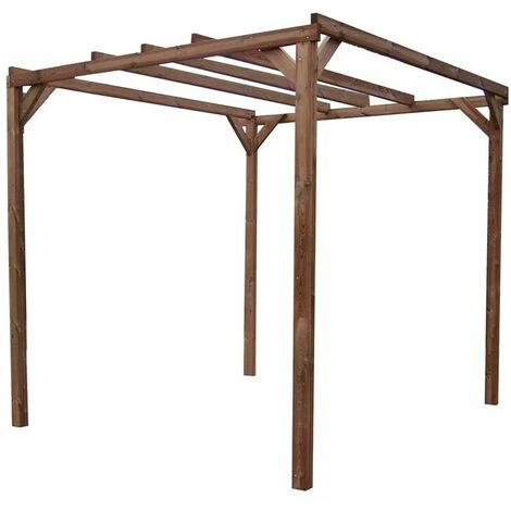 Habrita Pergola THONON En Bois Thermo Chauffé Sans Couverture 8,88 M² 3 Habrita Pergola THONON En Bois Thermo Chauffé Sans Couverture 8,88 M²