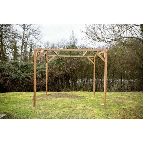 Habrita Pergola THONON En Bois Thermo Chauffé Sans Couverture 8,88 M² 7 Habrita Pergola THONON En Bois Thermo Chauffé Sans Couverture 8,88 M² – Image 5