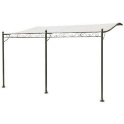 TERRE JARDIN Tonnelle Adossée Beige 4 X 3 M