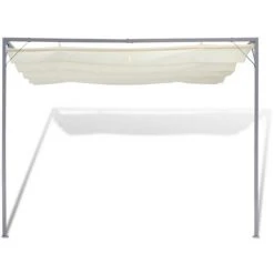 VidaXL Tonnelle De Jardin Avec Auvent Rétractable - Crème 9 VidaXL Tonnelle De Jardin Avec Auvent Rétractable - Crème -Pergola Soldes 958179 3